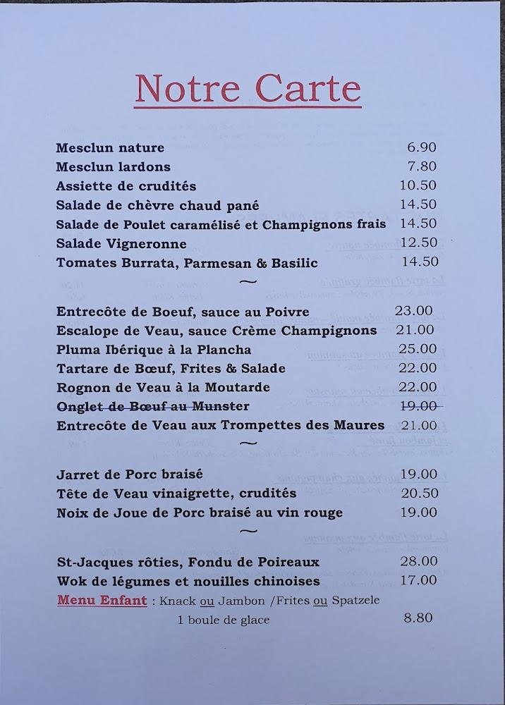 Auberge Saint-Martin - Menu Image 1